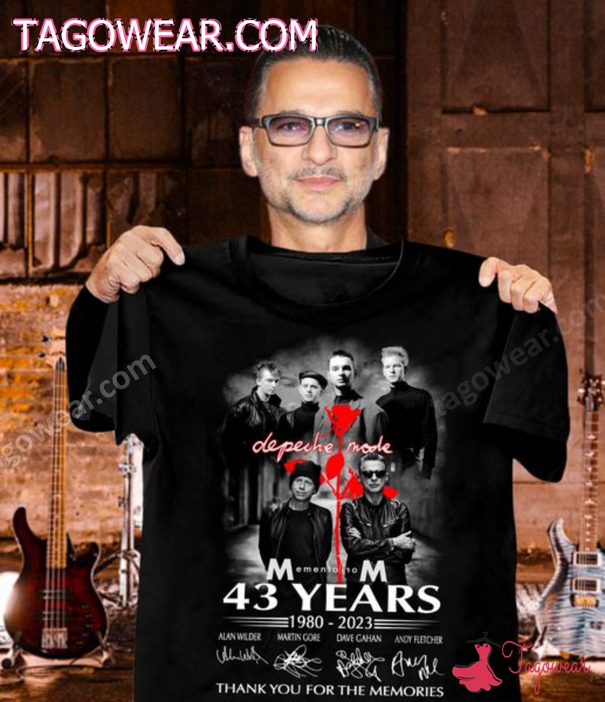 Depeche Mode Memento Mori 43 Years Signatures Thank You For The Memories Shirt