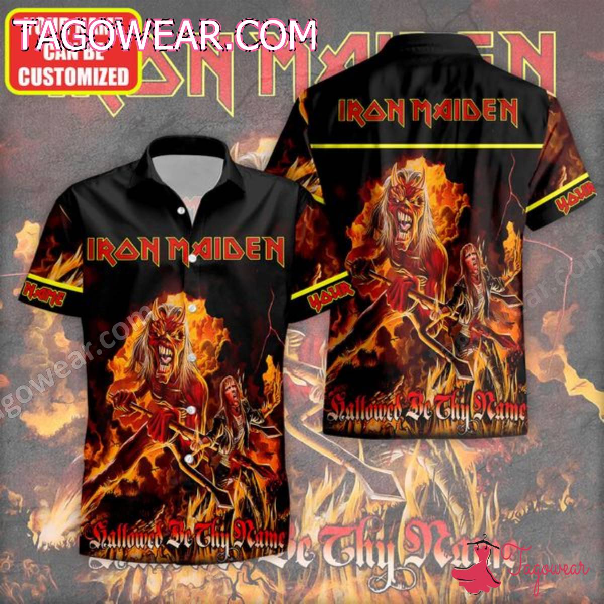Iron Maiden Hallowed Be Thy Name Personalized Hawaiian Shirt