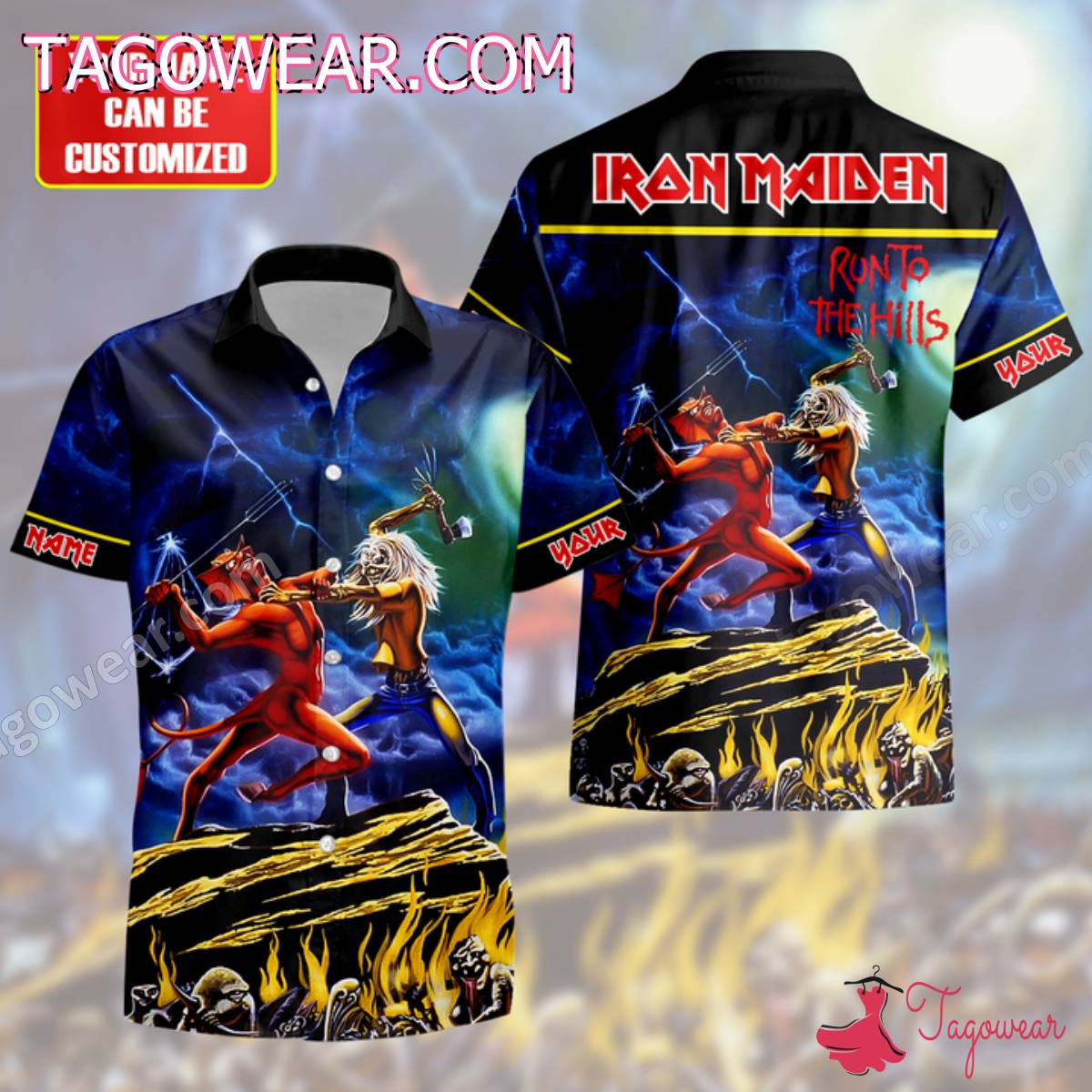 Iron Maiden Run To The Hills Personalized Hawaiian Shirt