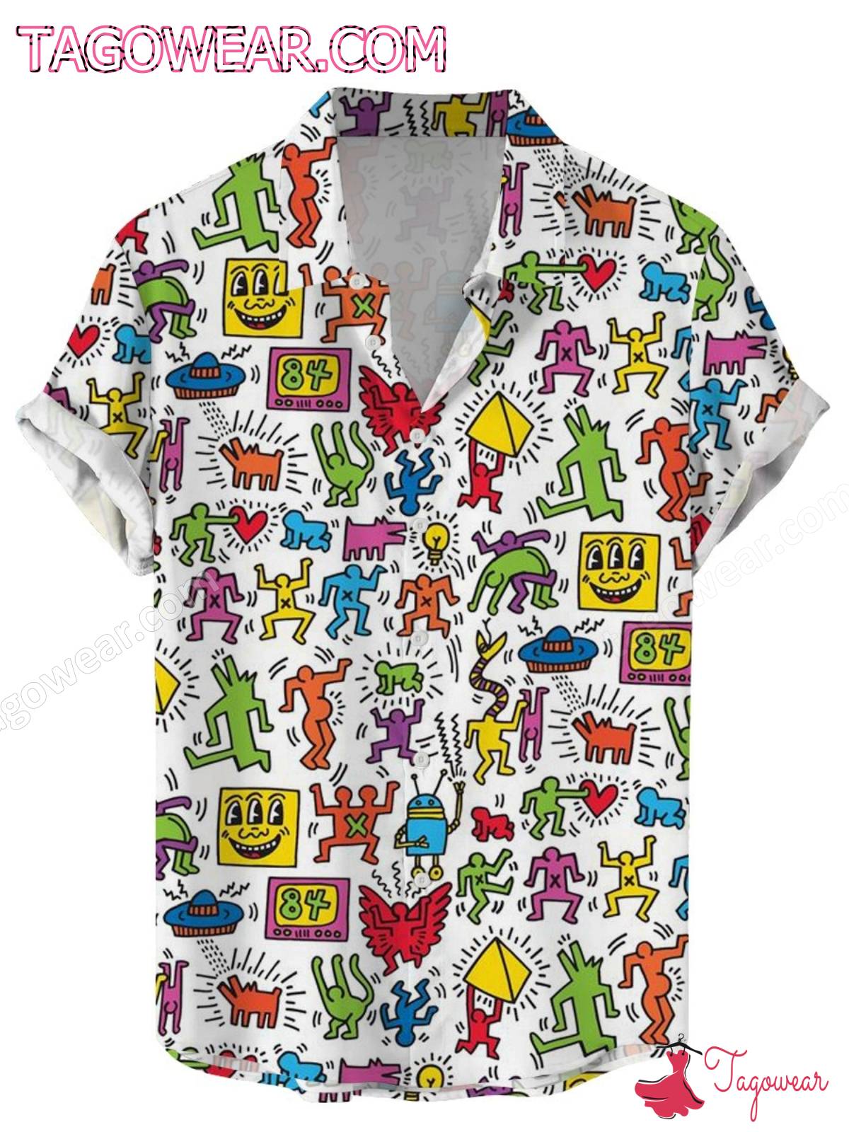 Keith Haring Collage Hawaiian Shirt