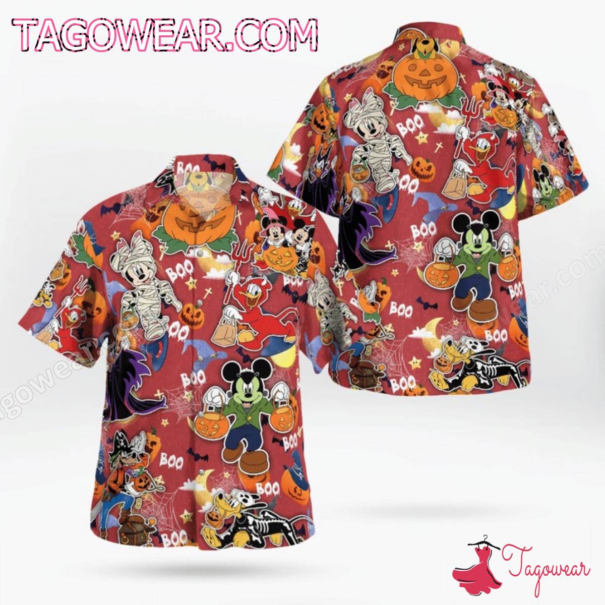 Mickey And Disney Friends Halloween Fashion Hawaiian Shirt