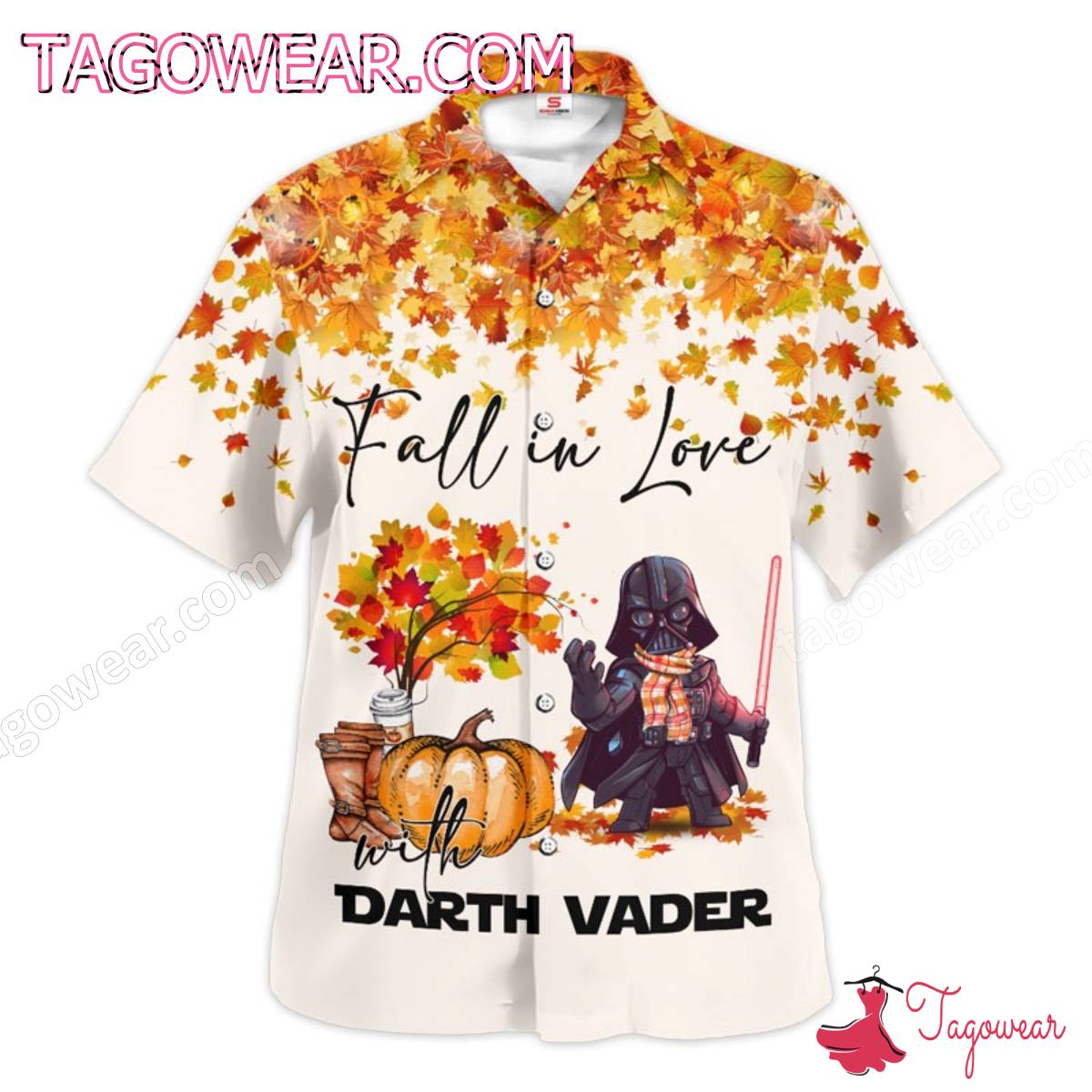 Star Wars Fall In Love With Darth Vader Autumn Hawaiian Shirt