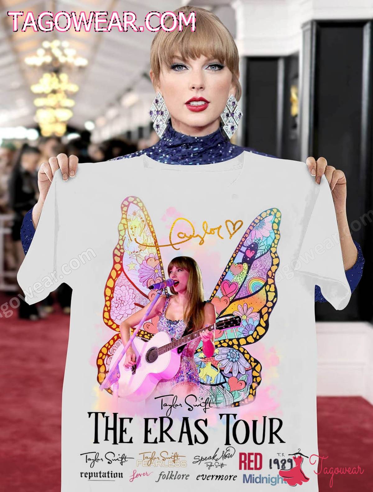 Taylor Swift Butterfly The Eras Tour Signatures Shirt