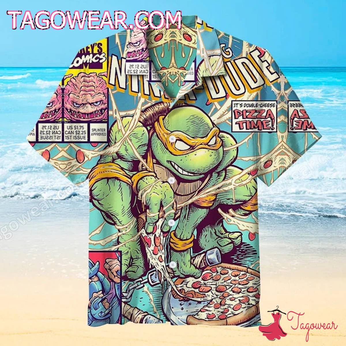 Teenage Mutant Ninja Turtles Pizza Time Hawaiian Shirt