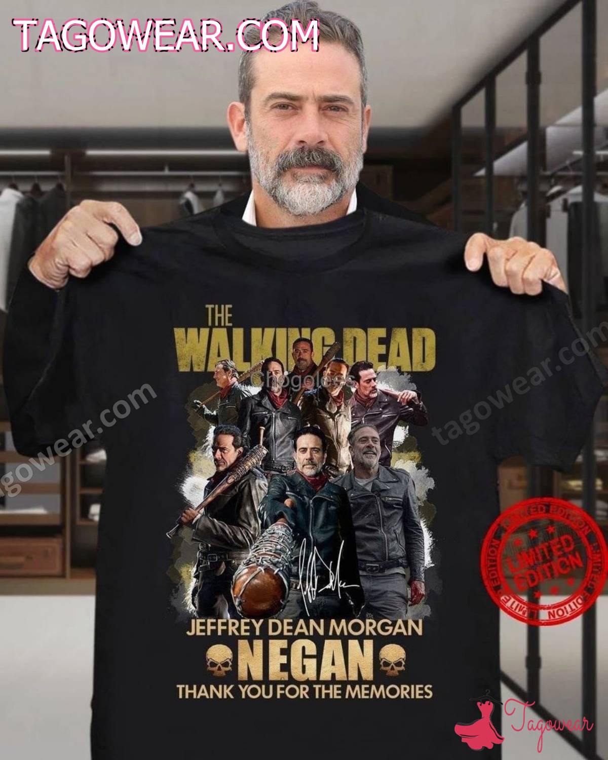 The Walking Dead Jeffrey Dean Morgan Negan Thank You For The Memories Shirt