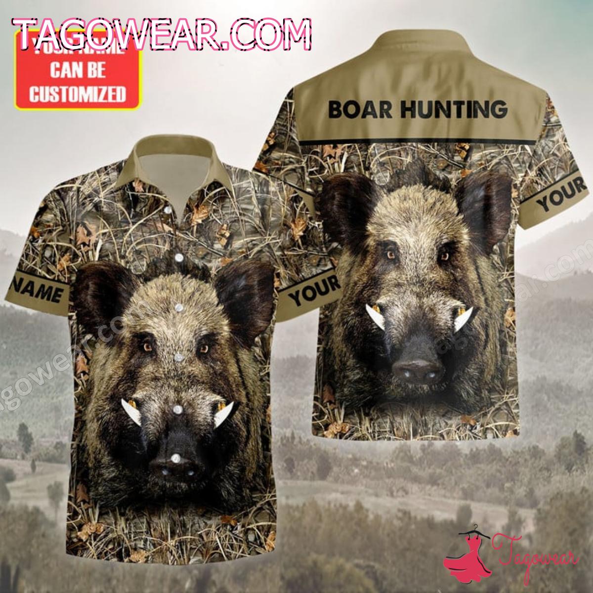 Boar Hunting Personalized Hawaiian Shirt
