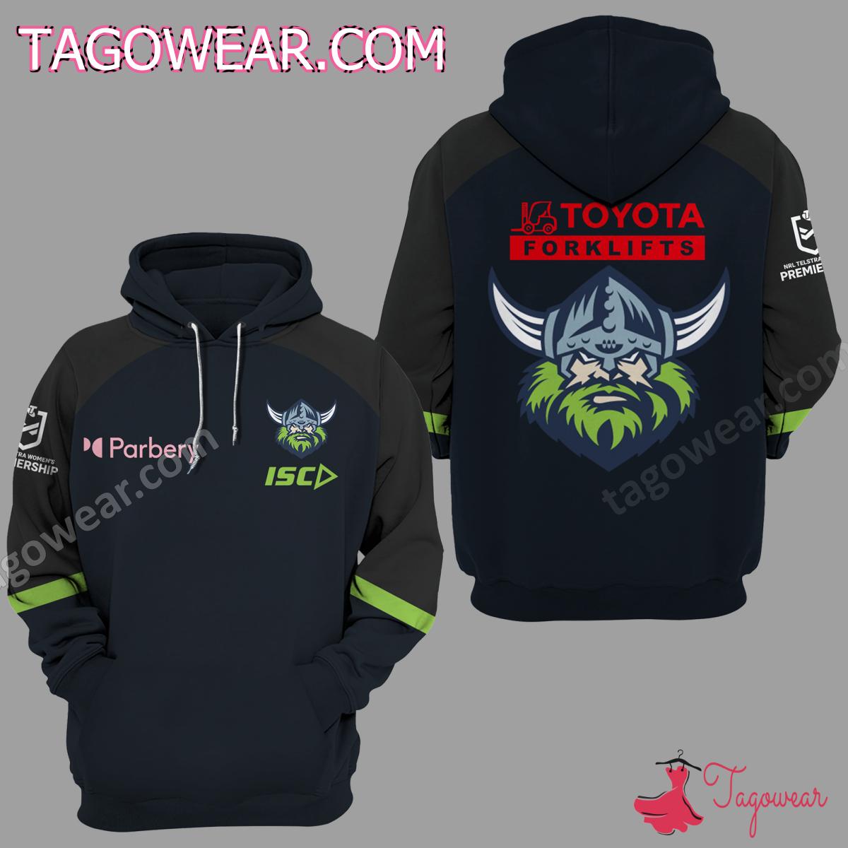 Canberra Raiders Nrl Toyota Forklifts Hoodie a