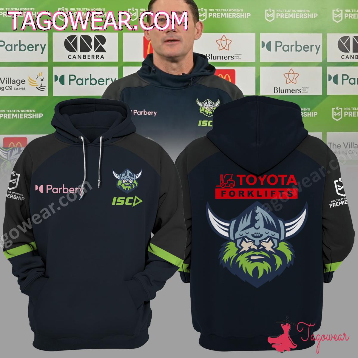 Canberra Raiders Nrl Toyota Forklifts Hoodie