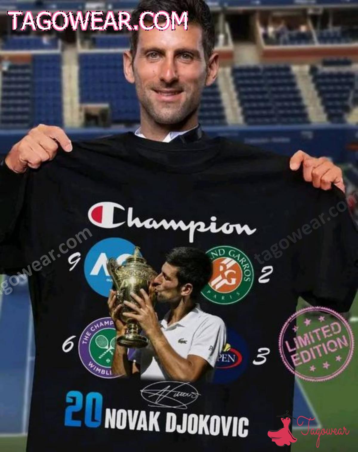 Champion 20 Novak Djokovic Signature Shirt