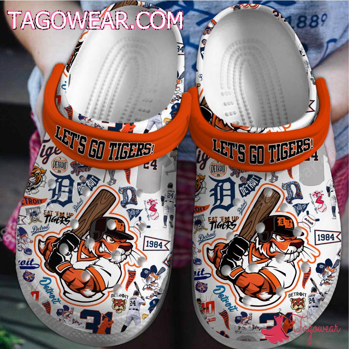 Detroit Tigers Let's Go Tigers Crocs Clogs