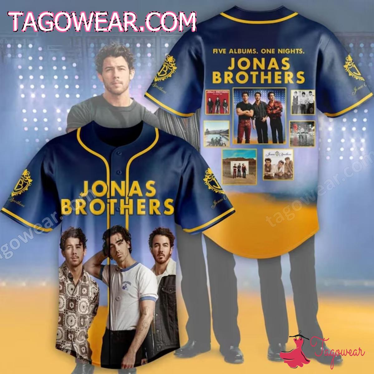 Five Albums One Nights Jonas Brothers Baseball Jersey