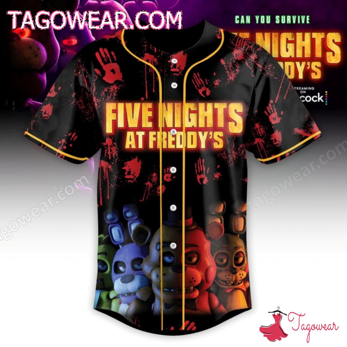 Five Nights At Freddy's Game Over Baseball Jersey a