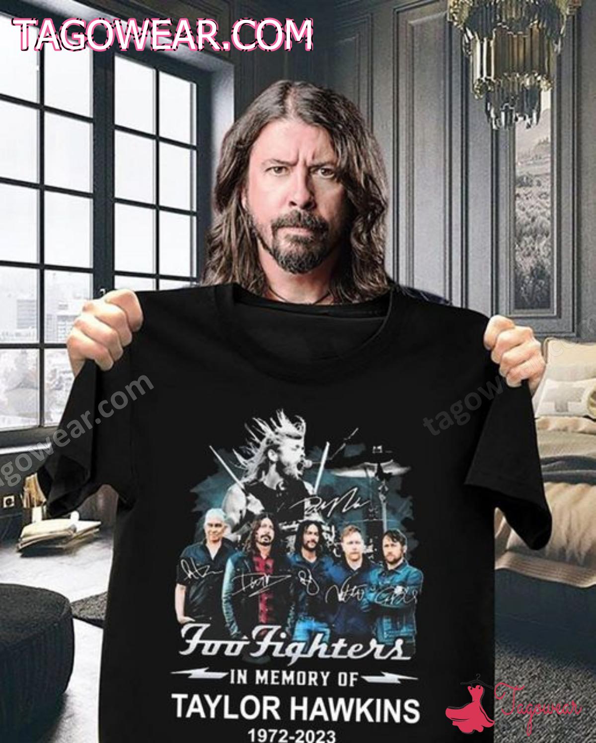 Foo Fighters In Memory Of Taylor Hawkins 1972-2023 Signatures Shirt
