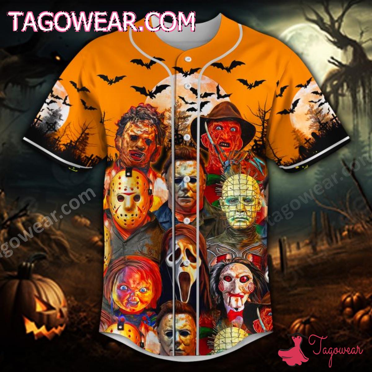 Horror Movie Halloween The Night We Back In Town Baseball Jersey a