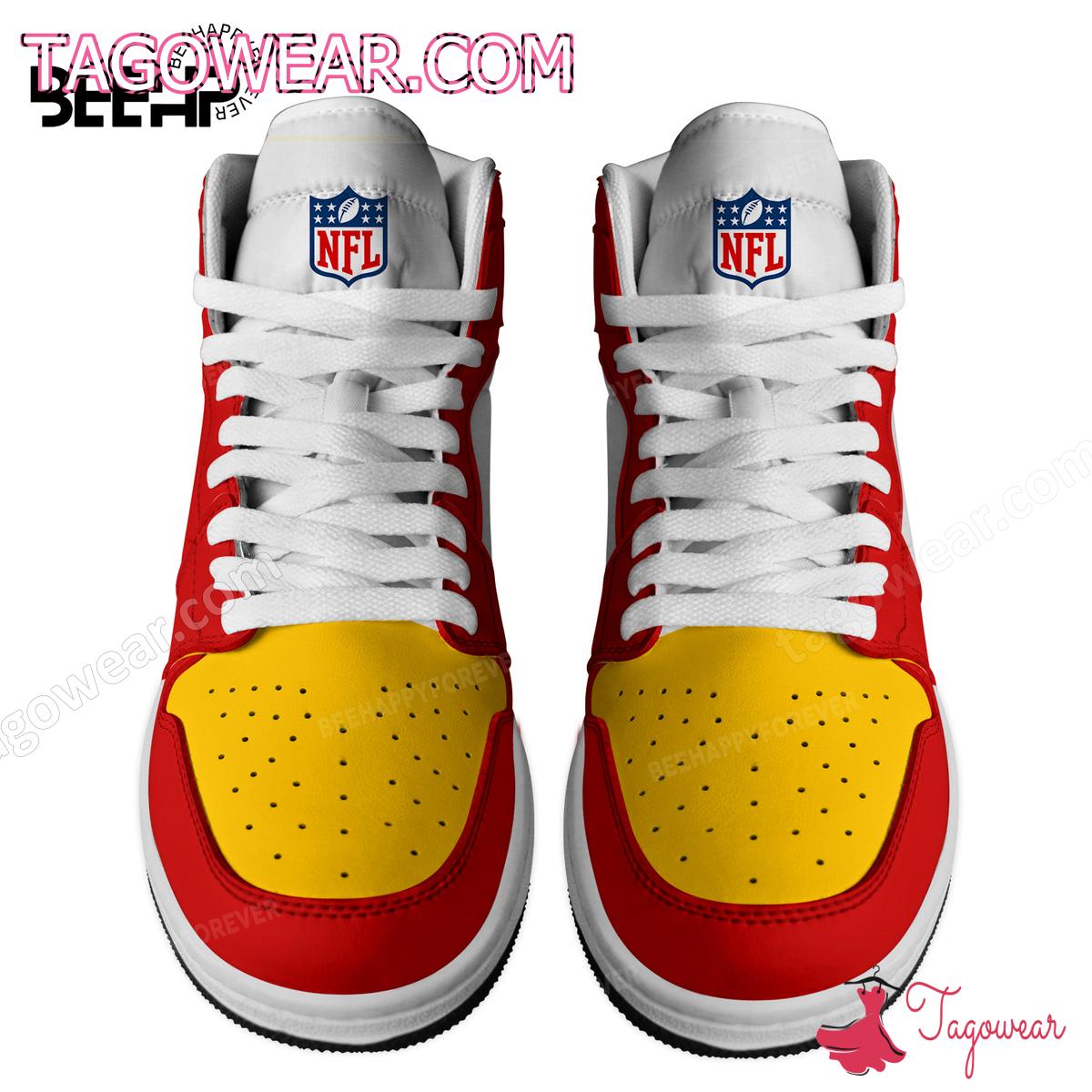 Kansas City Chiefs Lvii Super Bowl Champions Personalized Air Jordan High Top Shoes a