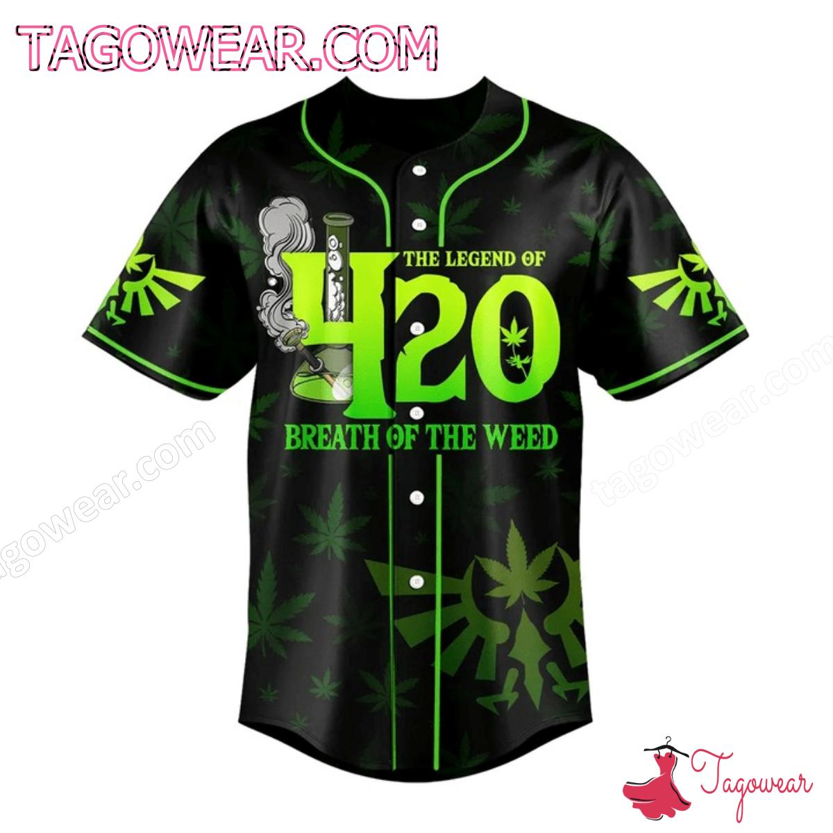 Link The Legend Of 420 Breath Of The Weed Baseball Jersey a