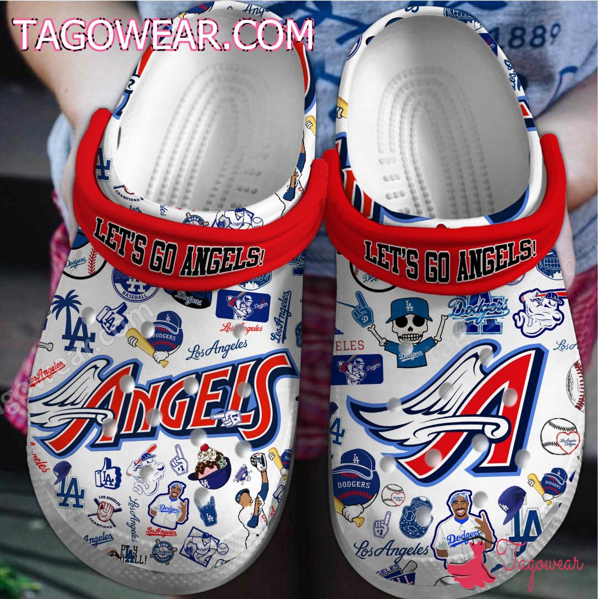 Los Angeles Angels Let's Go Angels Crocs Clogs