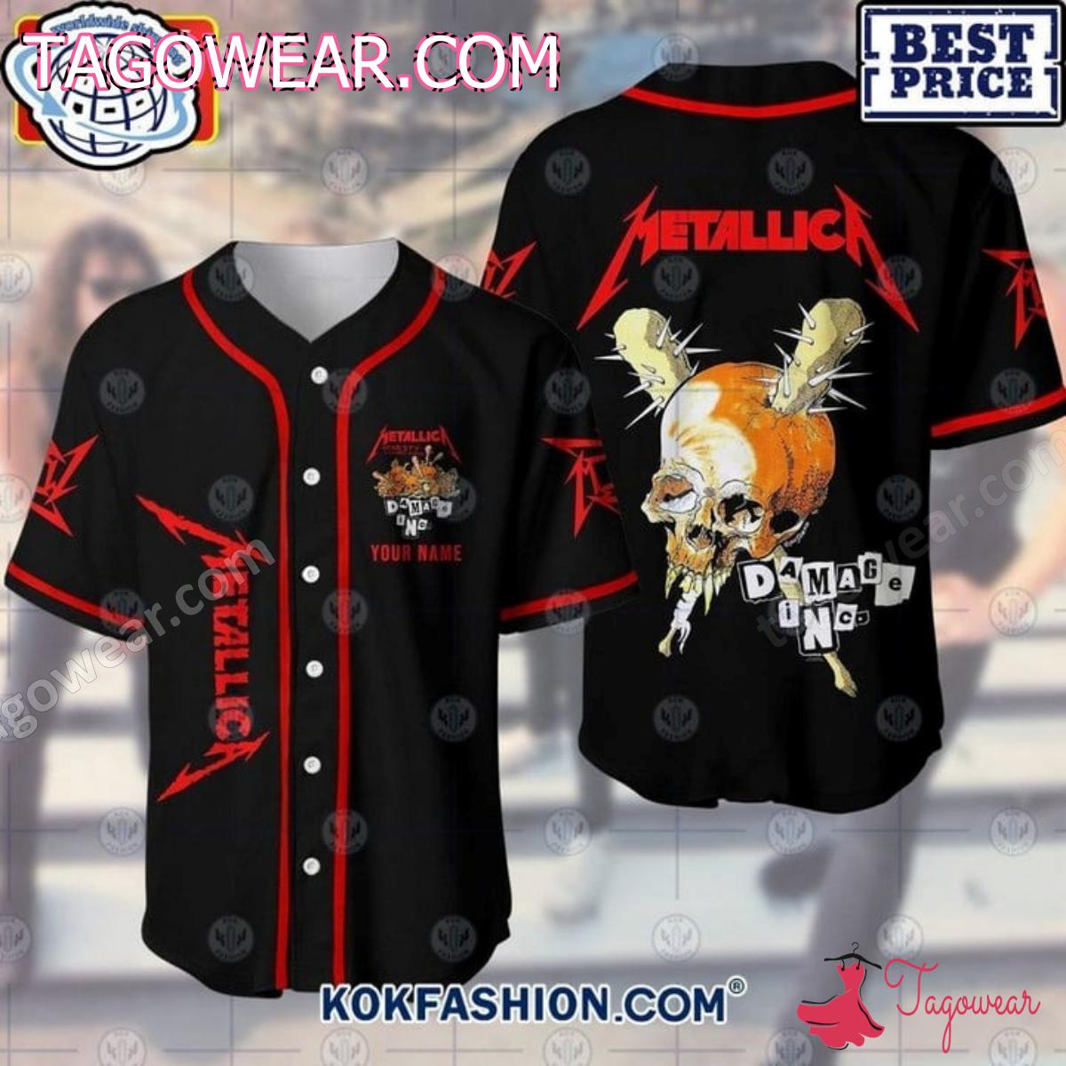 Metallica Damage Inc Baseball Jersey
