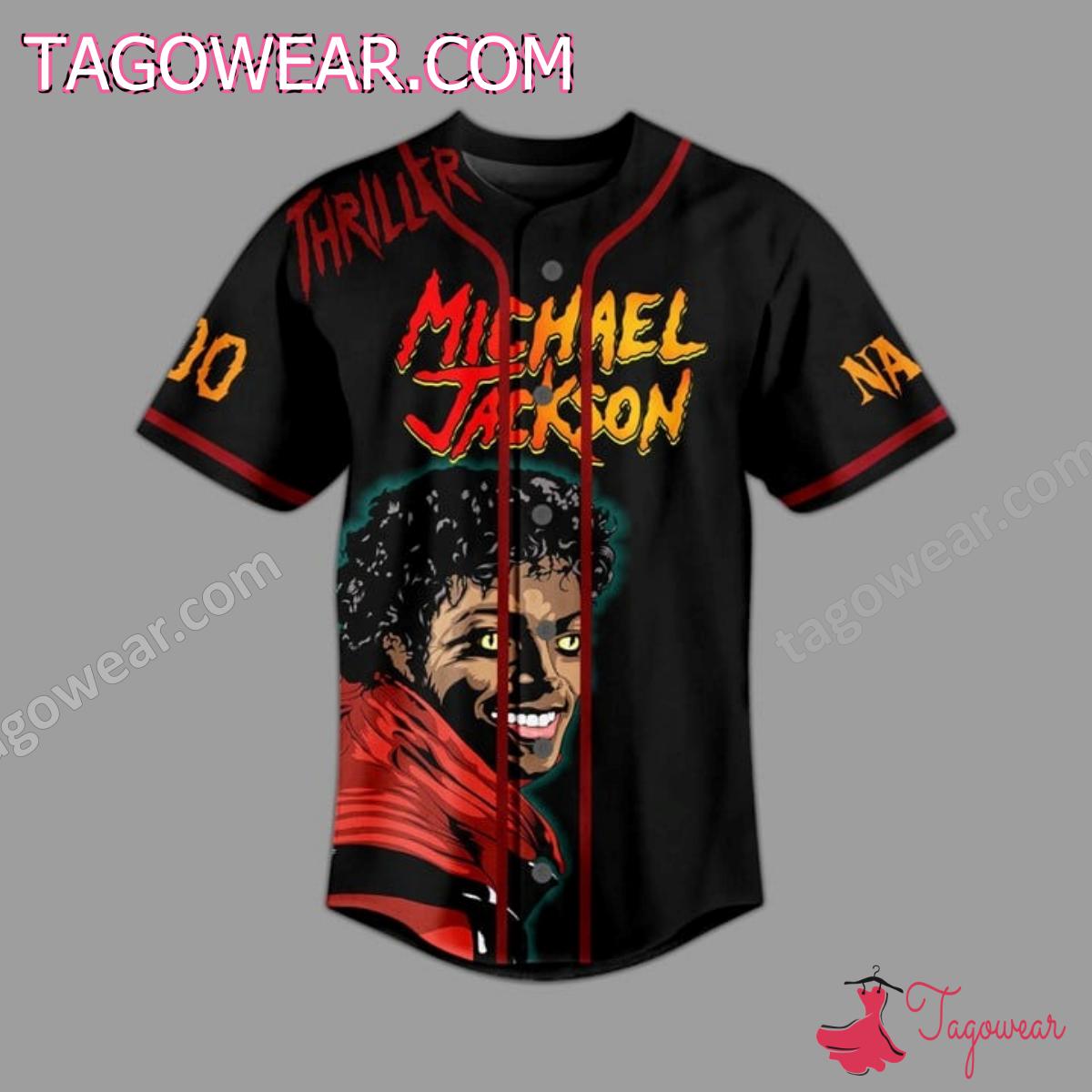 Michael Jackson That This Is Thriller Thriller Night Personalized Baseball Jersey a