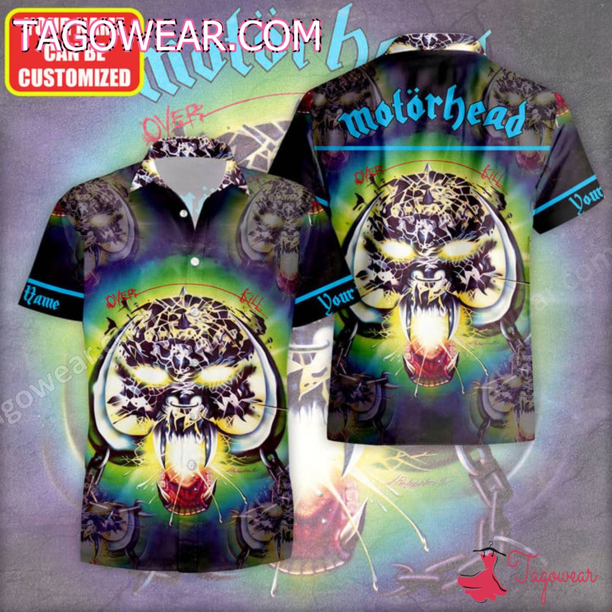 Motorhead Overkill Album Cover Personalized Hawaiian Shirt