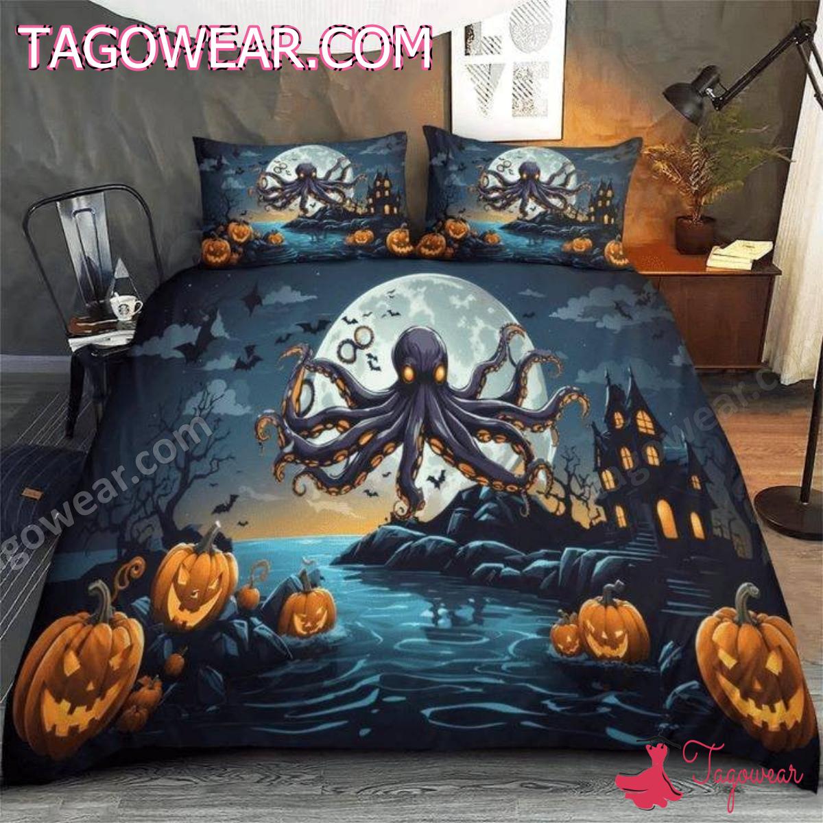Octopus Halloween Bedding Set