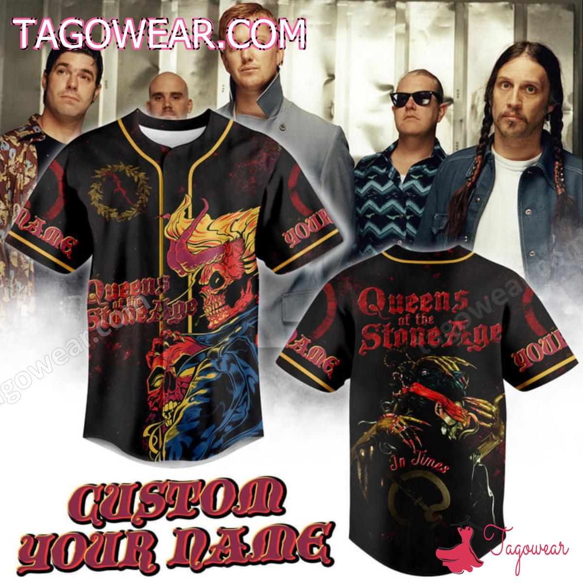 Queens Of The Stone Age In Times Personalized Baseball Jersey