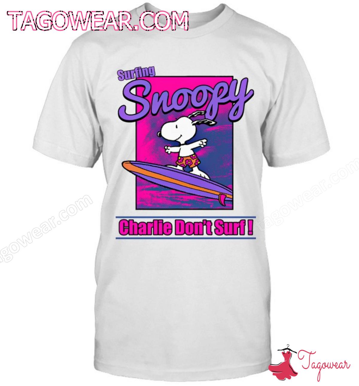 Surfing Snoopy Charlie Don't Surf Shirt