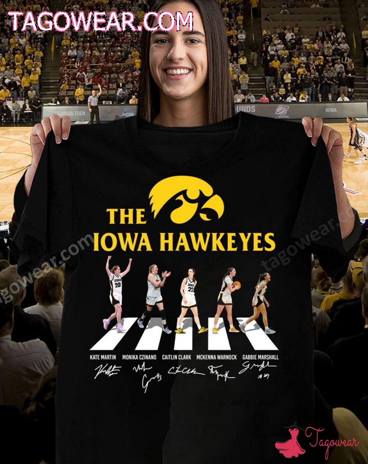 The Iowa Hawkeyes On Road Signatures Shirt