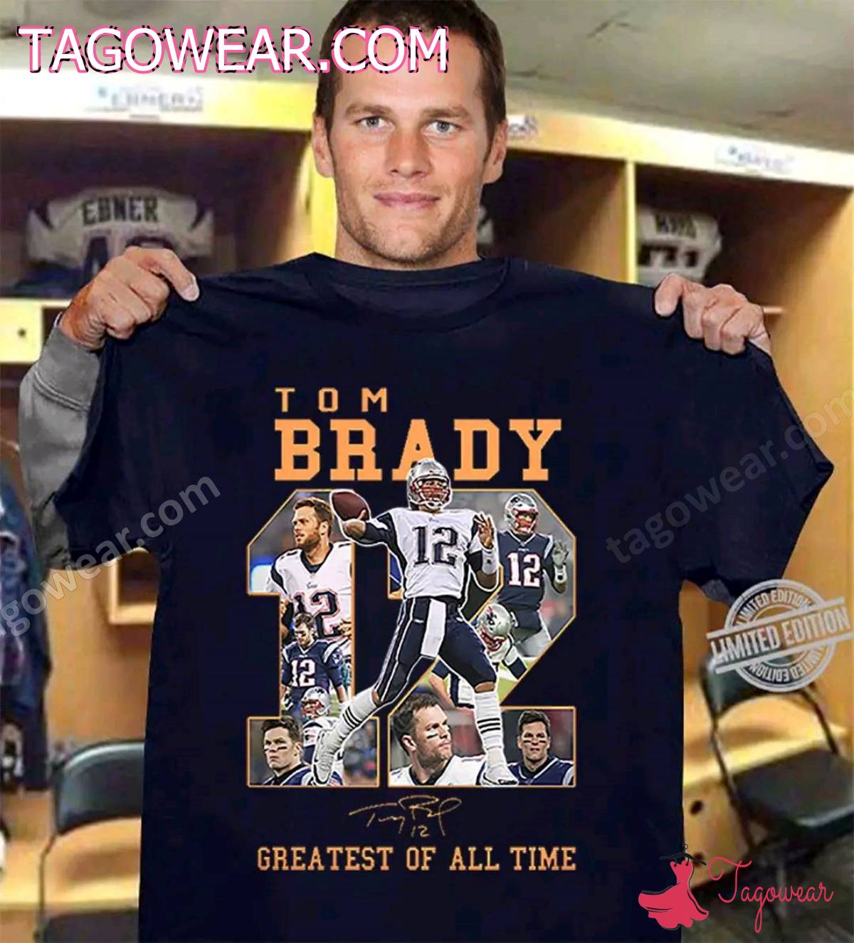 Tom Brady 12 Greatest Of All Time Signature Shirt