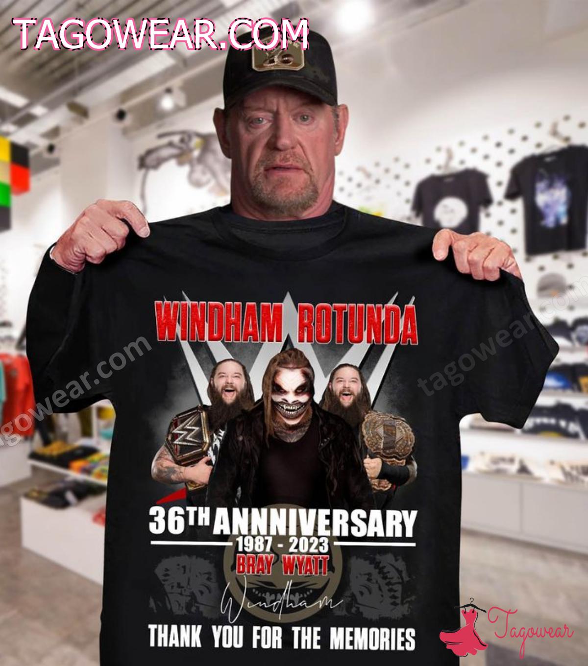 Windham Rotunda 36th Anniversary 1987-2023 Bray Wyatt Thank You For The Memories Signature Shirt