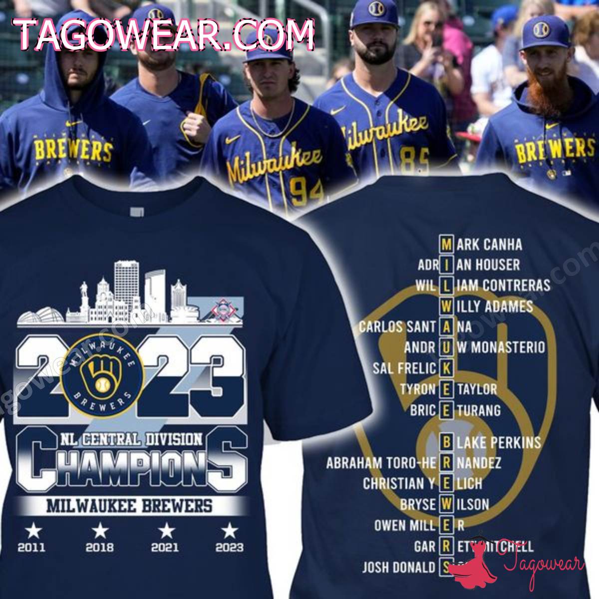 2023 Nl Central Division Champions Milwaukee Brewers Shirt