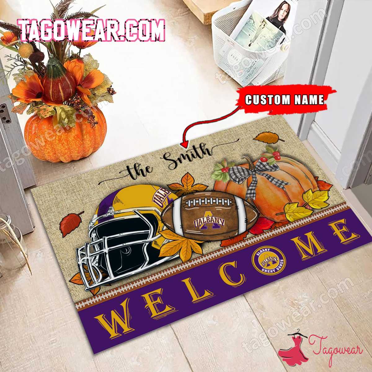 Albany Great Danes Fall Welcome Doormat a