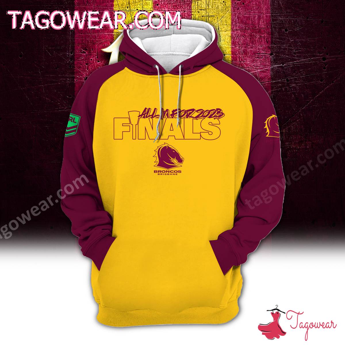 All In For 2023 Finals Brisbane Broncos Hoodie a