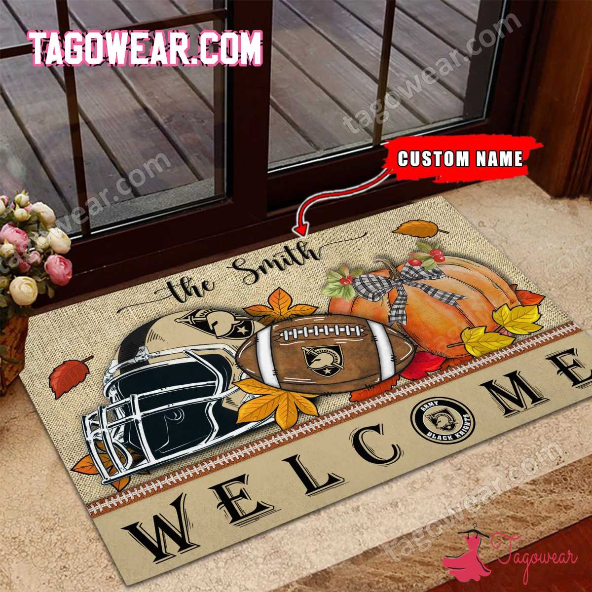 Army Black Knights Fall Welcome Doormat