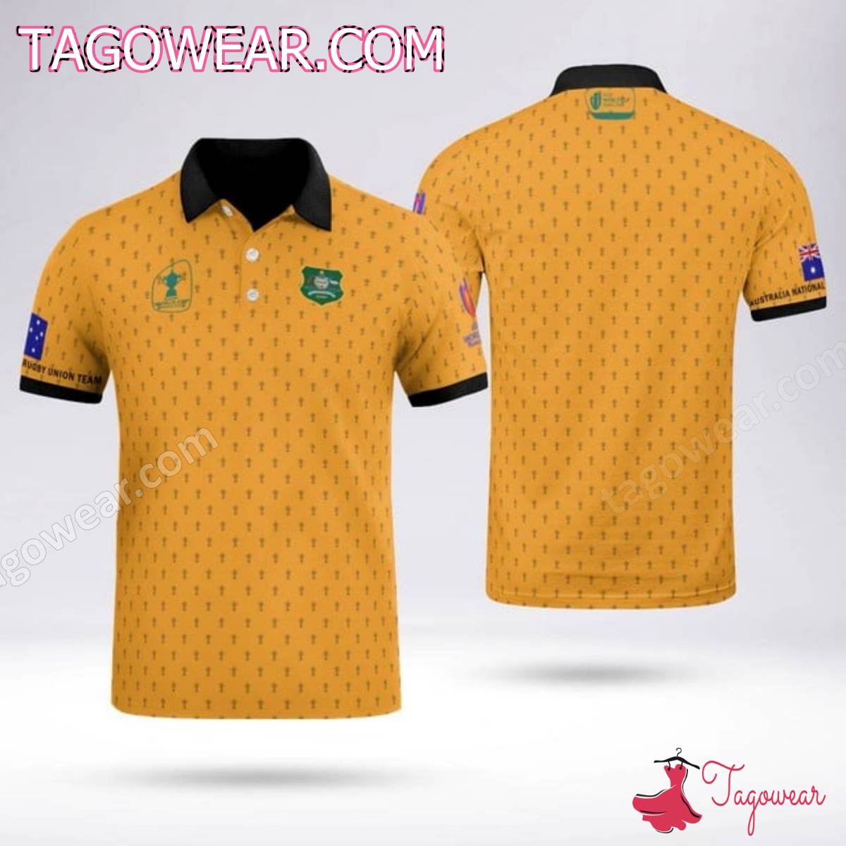 Australia National Rugby Union World Cup Polo Shirt a