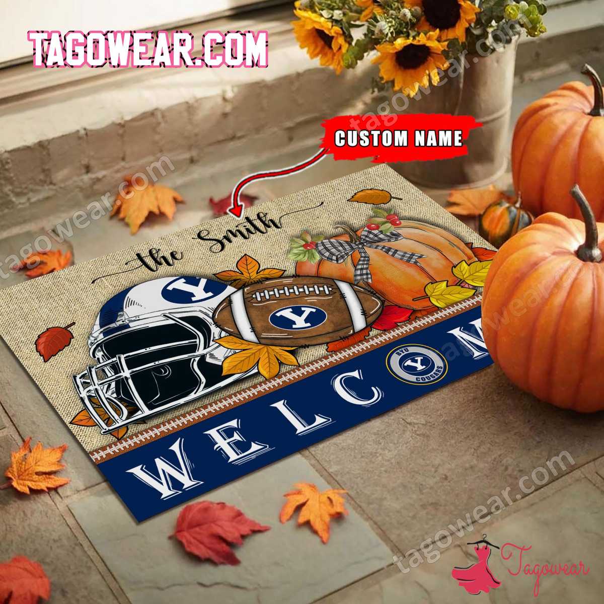 BYU Cougars Fall Welcome Doormat a
