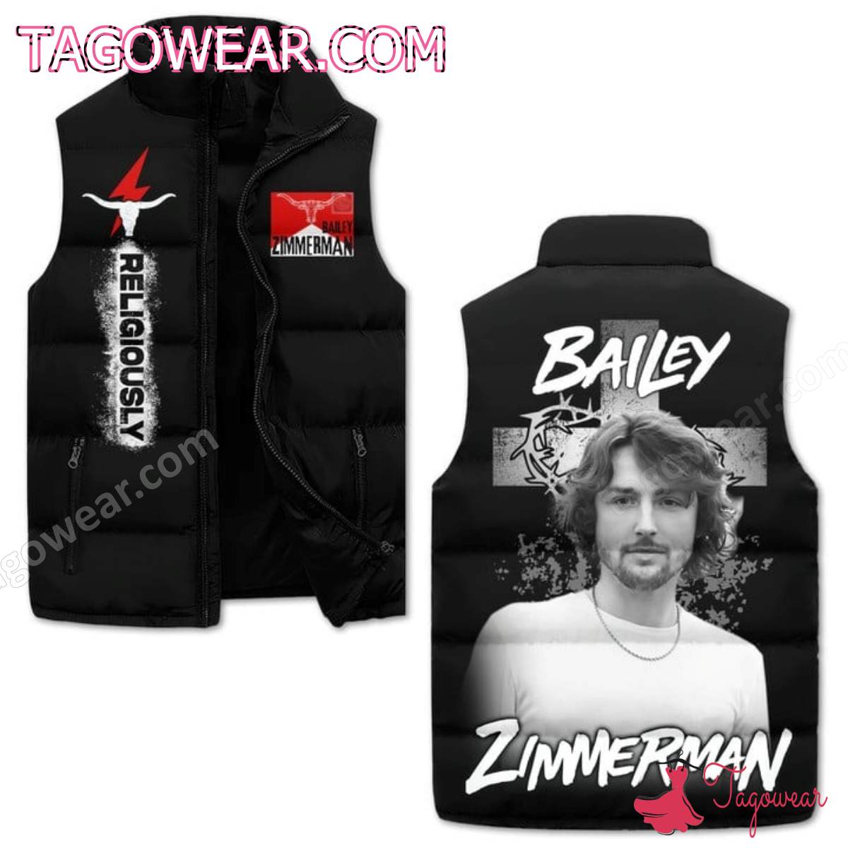 Bailey Zimmerman Religiously Puffer Vest