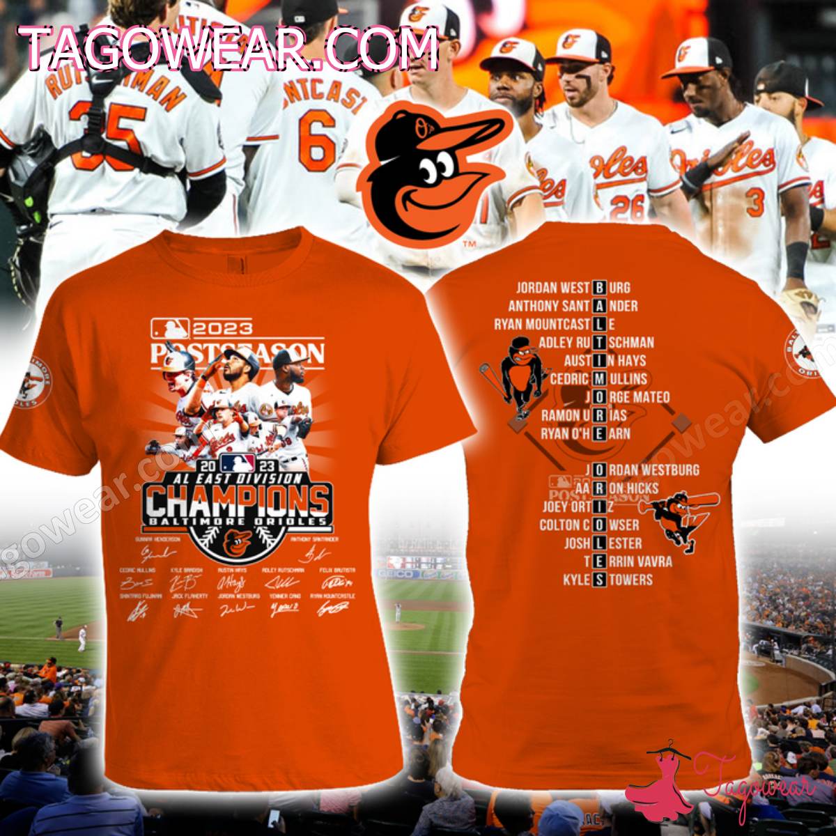 Baltimore Orioles 2023 Postseason Al East Division Champions T-shirt, Hoodie