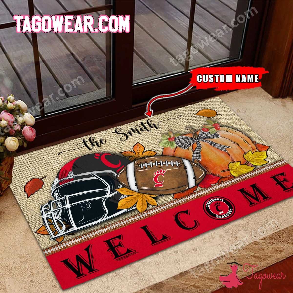 Cincinnati Bearcats Fall Welcome Doormat