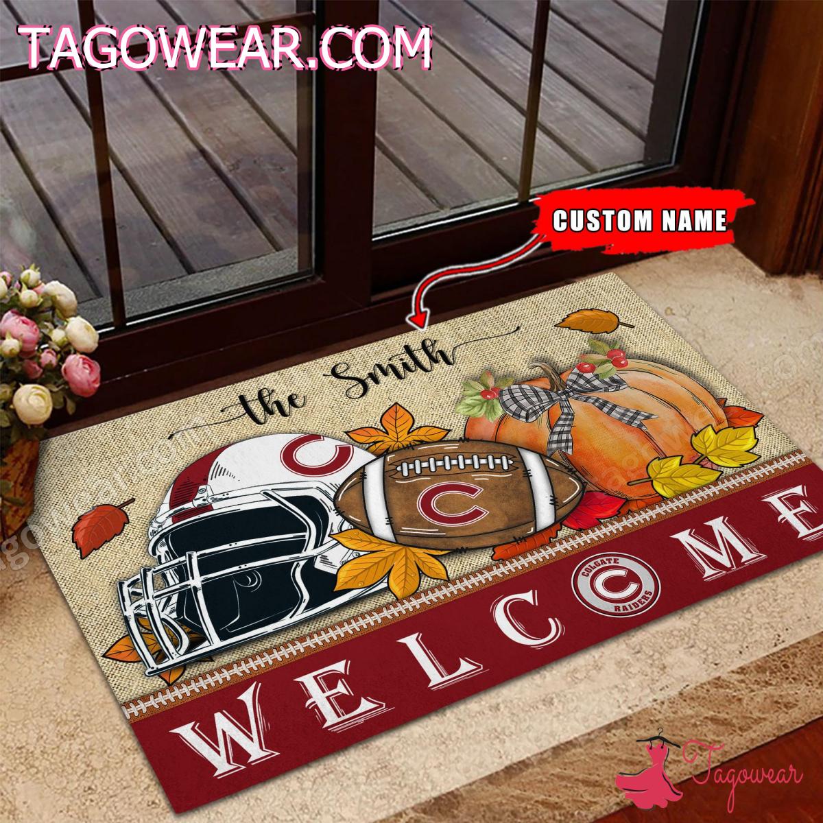 Colgate Raiders Fall Welcome Custom Doormat