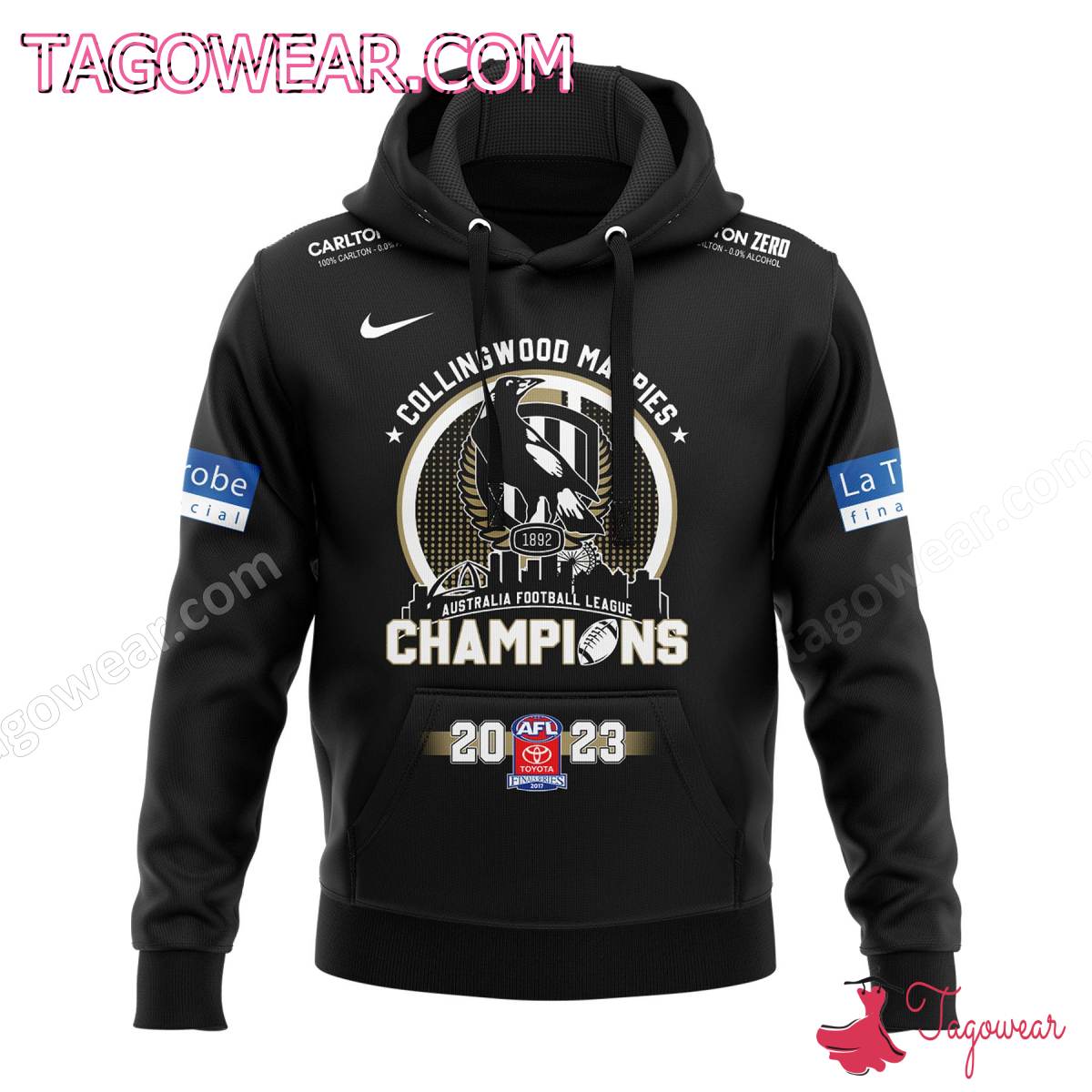 Collingwood Magpies Australian Football League Champions 2023 Hoodie a