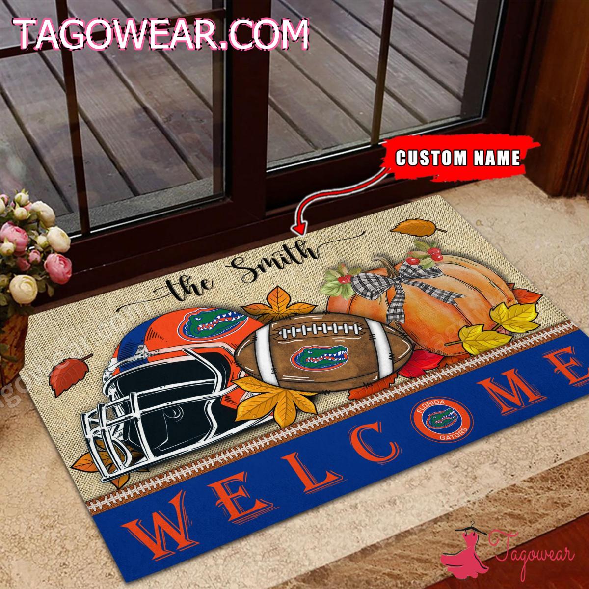 Florida Gators Fall Welcome Personalized Doormat