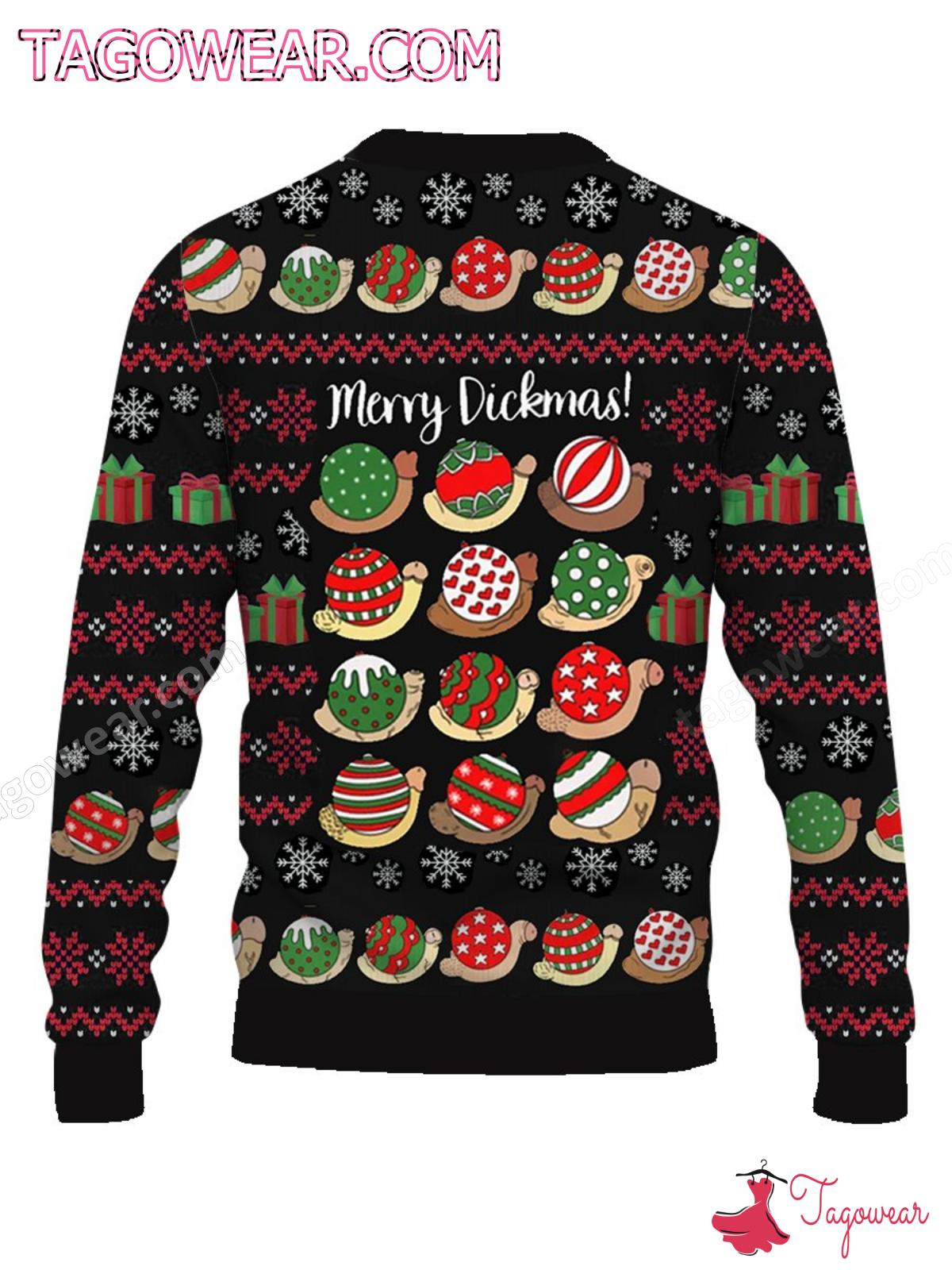 Funny Merry Dickmas Ugly Christmas Sweater a