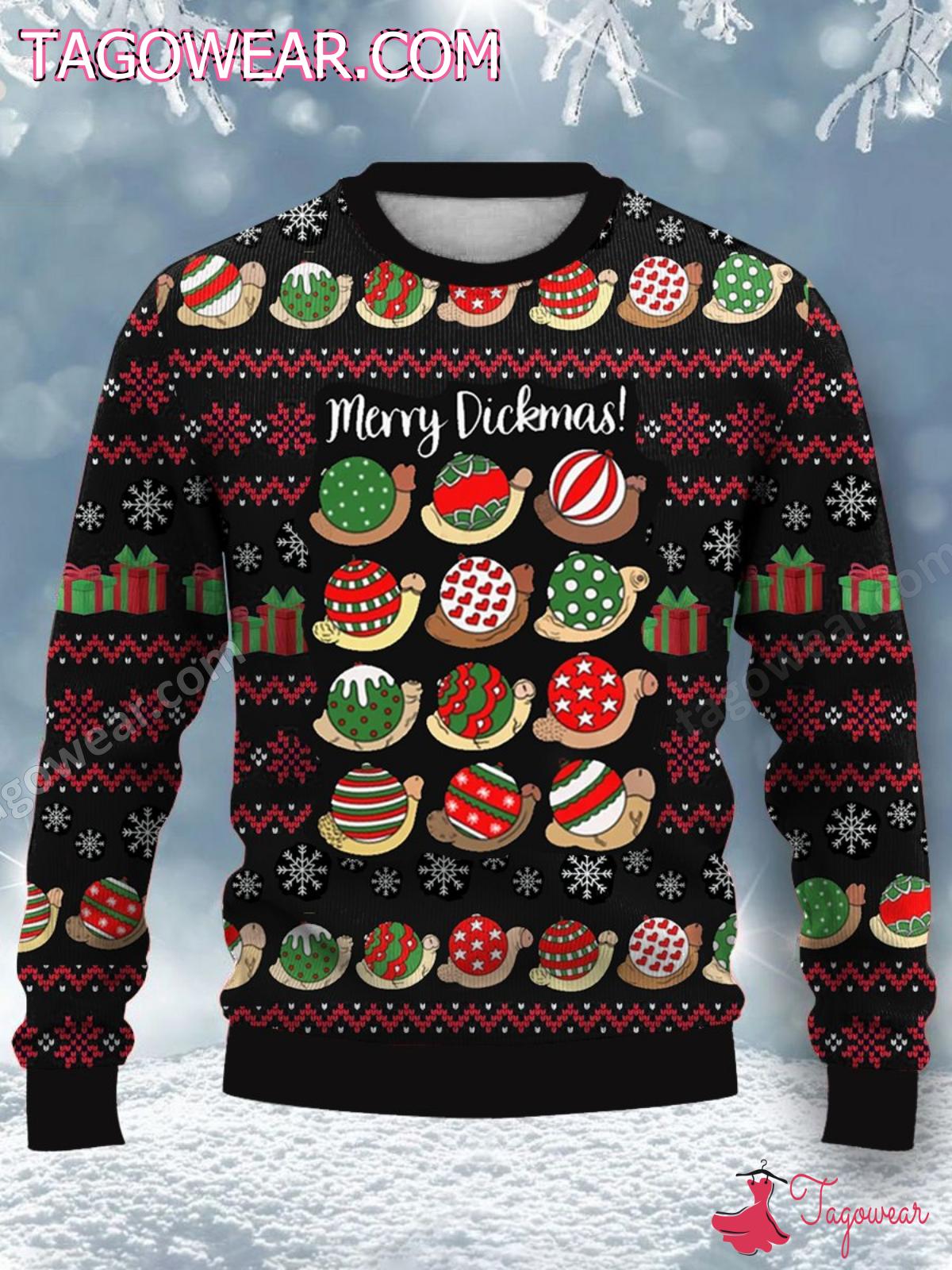 Funny Merry Dickmas Ugly Christmas Sweater