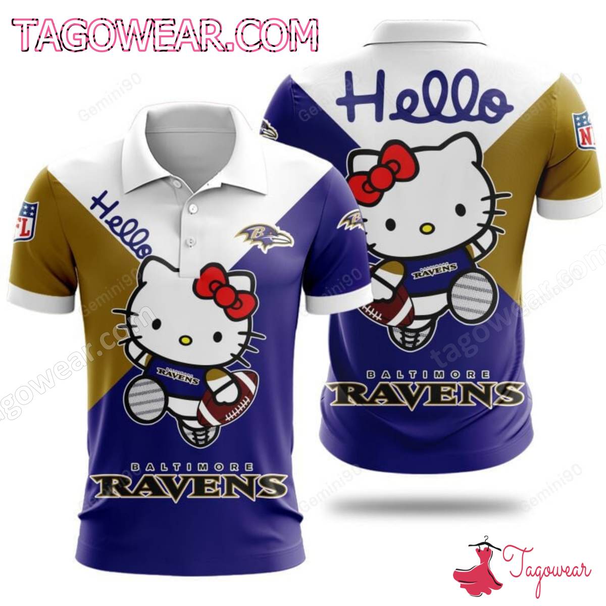 Hello Kitty Baltimore Ravens NFL T-shirt, Hoodie