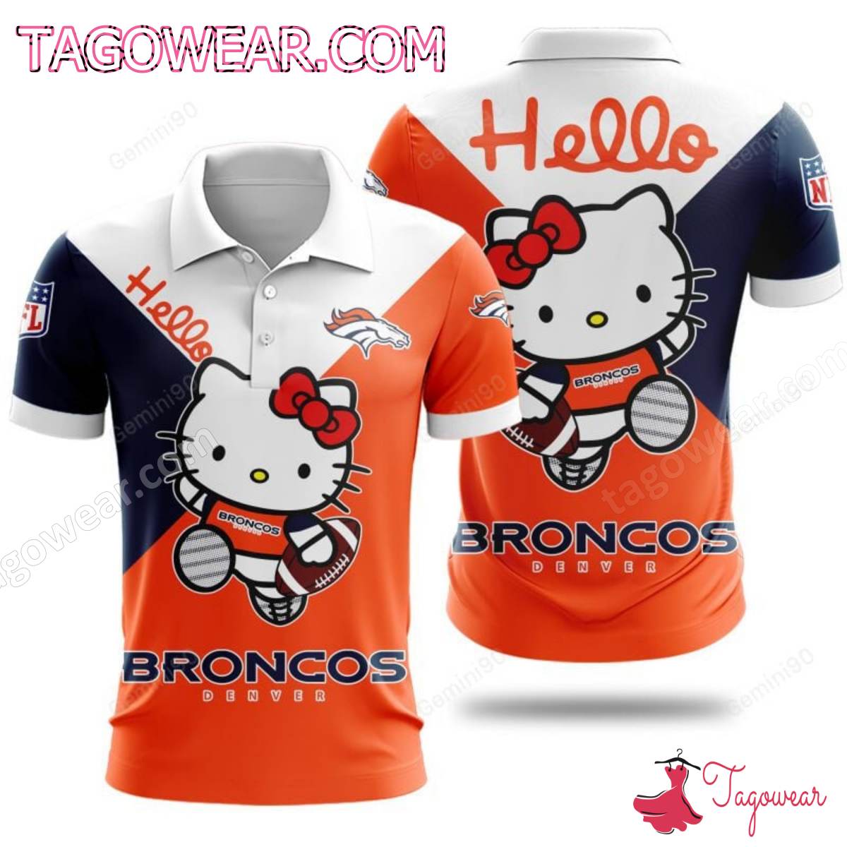 Hello Kitty Denver Broncos NFL T-shirt, Hoodie