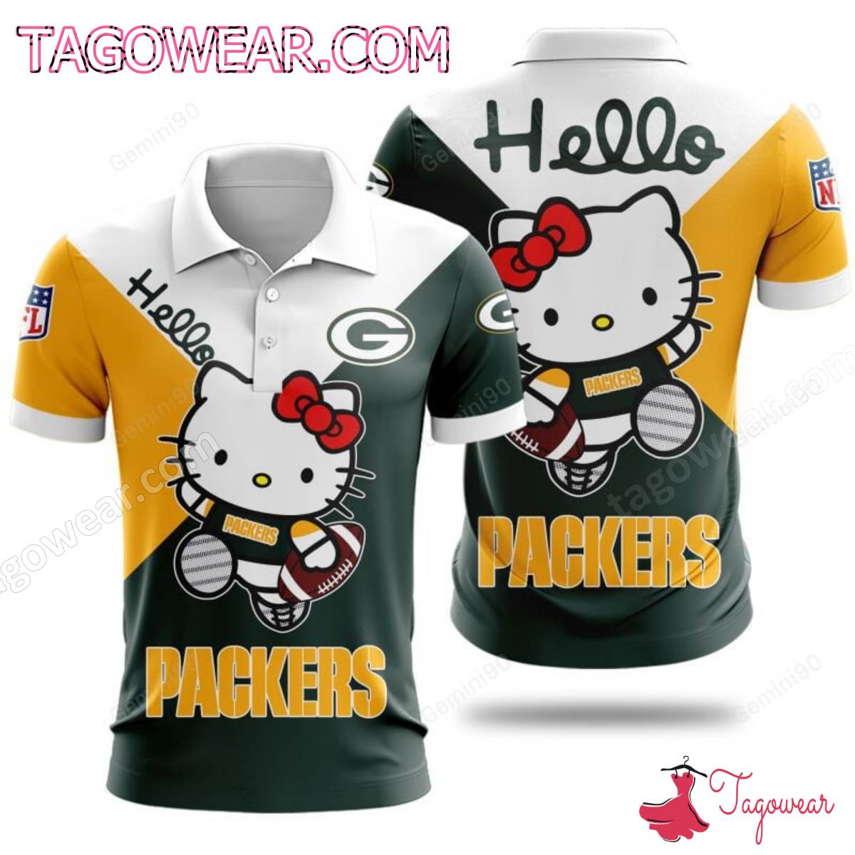 Hello Kitty Green Bay Packers NFL T-shirt, Hoodie