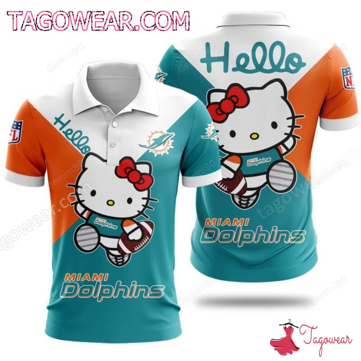 Hello Kitty Miami Dolphins NFL T-shirt, Hoodie