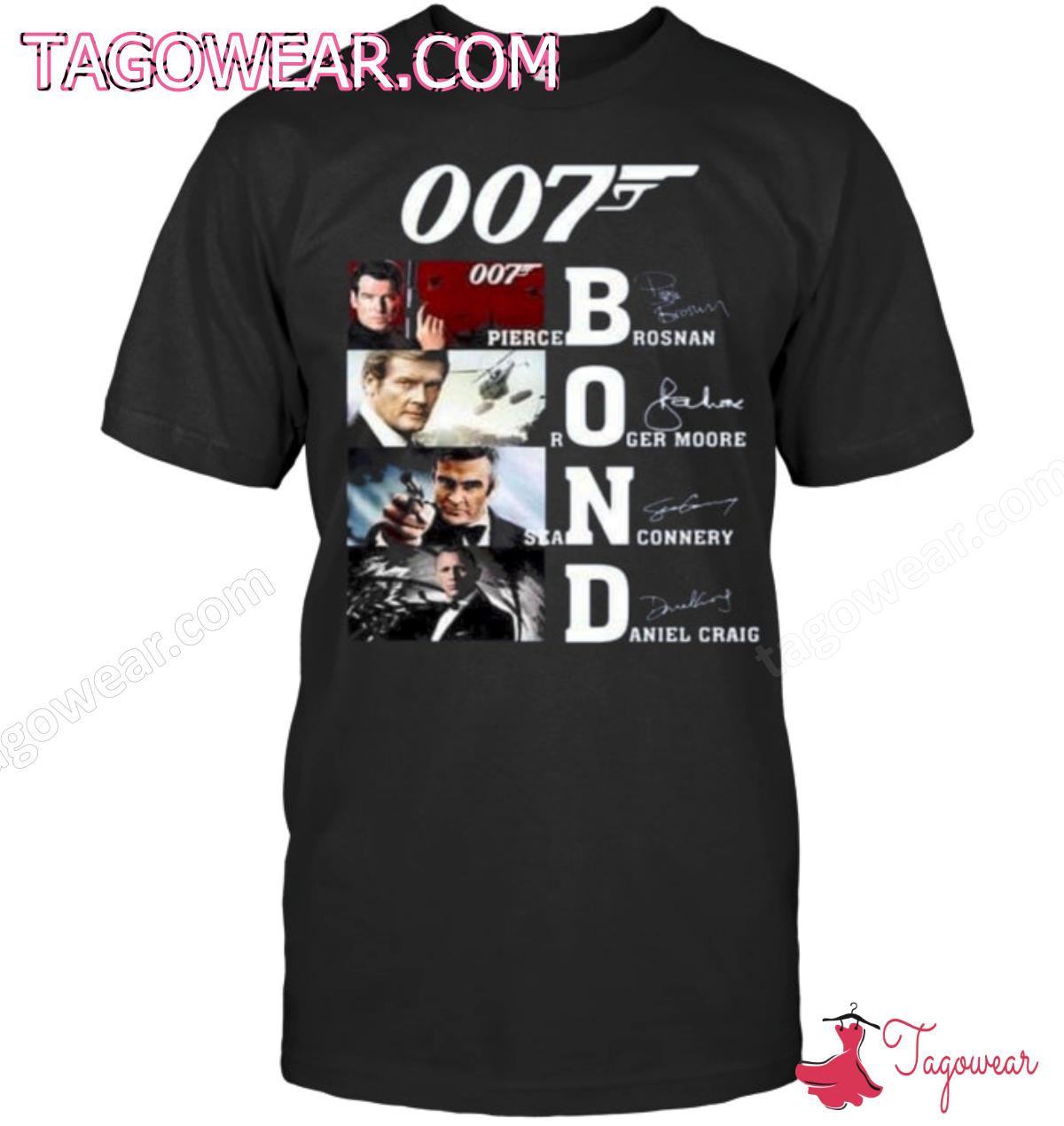 James Bond 007 Actors Signatures Shirt
