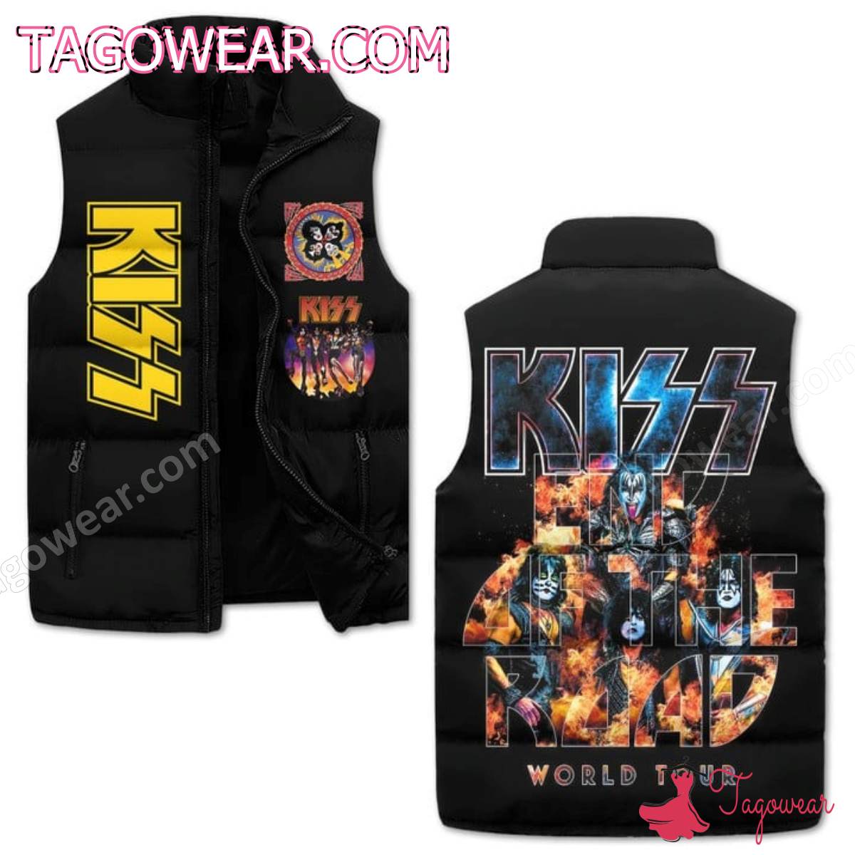 Kiss End Of The Road World Tour Puffer Vest